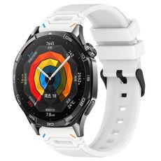 Per Huawei Watch 22mm Vertical Pattern Black Buckle Silicone Watch Band (due colori + bianco)