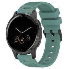 Per Garmin Watch 22mm Vertical Pattern Black Buckle Silicone Watch Band (due colori + verde oliva)