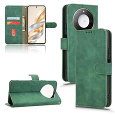 Custodia per telefono in pelle magnetica con chiusura magnetica per Honor X60 5G (verde)