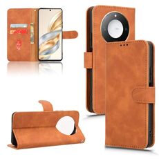Custodia in pelle magnetica con chiusura magnetica per Honor X60 5G (marrone)