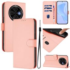 Per Tecno Spark 30C 5G / Pop 9 5G Custodia in pelle tinta unita con cordino (rosa)