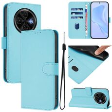 Per Tecno Spark 30C 5G / Pop 9 5G Custodia in pelle tinta unita con cordino (blu cielo)