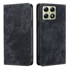 Per Xiaomi 14T 5G RFID Antifurto Spazzola Magnetico Custodia in Pelle per Telefono (Nero)