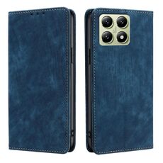 Per Xiaomi 14T 5G RFID Anti-furto Spazzola Magnetico Custodia in Pelle per Telefono (Blu)