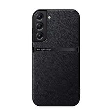 Per Samsung Galaxy S22 5G Custodia per telefono antiurto magnetica in pelle Litchi con copertura totale (nera)