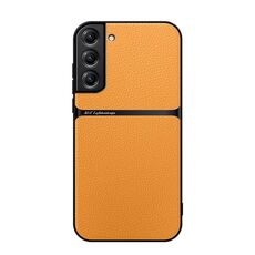 Per Samsung Galaxy S22+ 5G Custodia per telefono antiurto magnetica in pelle Litchi con copertura totale (giallo)