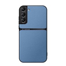 Per Samsung Galaxy S22+ 5G Custodia per telefono antiurto magnetica in pelle Litchi a copertura totale (blu)