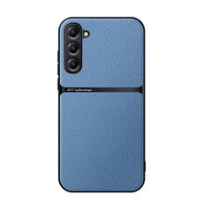 Per Samsung Galaxy S23 FE 5G Custodia per telefono antiurto magnetica in pelle Litchi con copertura totale (blu)