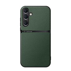 Per Samsung Galaxy S25+ 5G Custodia per telefono antiurto magnetica in pelle Litchi con copertura totale (verde)