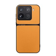 Per Xiaomi 15 Pro Custodia per telefono antiurto magnetica in pelle Litchi con copertura completa (giallo)