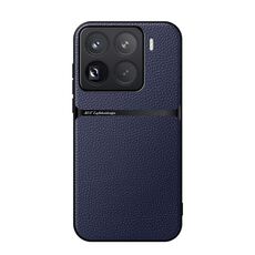 Per Xiaomi 15 Pro Custodia per telefono antiurto magnetica in pelle Litchi con copertura completa (blu navy)