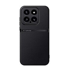 Per Xiaomi 14 Custodia per telefono antiurto magnetica in pelle Litchi con copertura completa (nera)