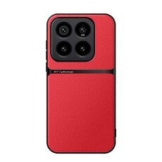 Per Xiaomi 14 Pro Custodia per telefono antiurto magnetica in pelle Litchi con copertura completa (rossa)