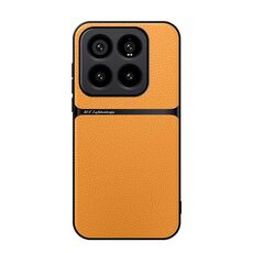 Per Xiaomi 14 Pro Custodia per telefono antiurto magnetica in pelle Litchi con copertura completa (giallo)