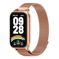 Per Xiaomi Smart Band 9 Active / Redmi Band 3 Mijobs Metal Shell Milan Cinturino per orologio magnetico (oro rosa)
