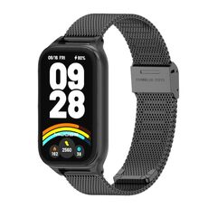 Per Xiaomi Smart Band 9 Active / Redmi Band 3 Mijobs Metal Shell Milan Buckle Watch Band (Nero)