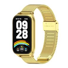Per Xiaomi Smart Band 9 Active / Redmi Band 3 Mijobs Metal Shell Milan Buckle Watch Band (oro)