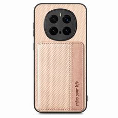 Custodia per telefono con porta carte magnetico in fibra di carbonio per Honor Magic7 Pro (cachi)