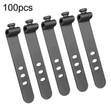 100 pezzi/confezione 73mm 3 fori avvolgicavo in silicone (nero)