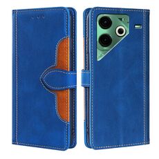 Per Tecno Pova 6 Neo 4G Custodia in pelle con fibbia magnetica Skin Feel (blu)