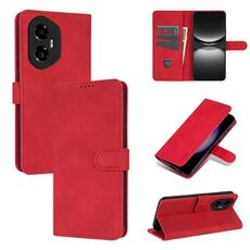 Custodia per telefono in pelle di vitello con texture a vibrazione per Honor 300 AZNS (rosso)