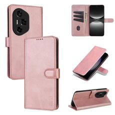 Custodia per telefono in pelle di vitello con texture a vibrazione per Honor 300 Ultra AZNS (oro rosa)