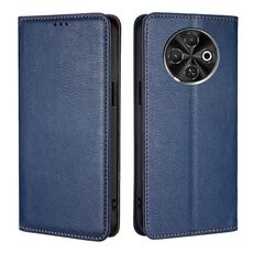 Per Tecno Spark 30C 4G Gloss Oil Solid Color Magnetic Leather Phone Case (Blu)