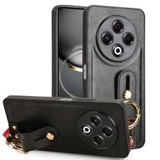 Per Tecno Spark 30 4G Custodia in pelle con cinturino posteriore per telefono (nero)