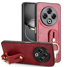 Per Tecno Spark 30 4G Custodia in pelle con cinturino posteriore per telefono (rosso)