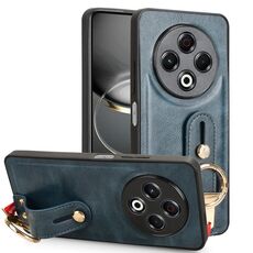 Per Tecno Spark 30 4G Custodia in pelle con cinturino posteriore per telefono (blu)