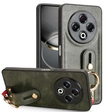 Per Tecno Spark 30 4G Custodia in pelle con cinturino posteriore per telefono (verde)