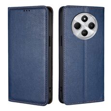 Per Redmi 14C 4G Custodia magnetica in pelle tinta unita lucida Oil (blu)