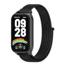 Per Xiaomi Smart Band 9 Active / Redmi Band 3 Mijobs Metal Shell Nylon Loop Watch Band (Nero)