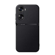 Per Honor 60 Pro Custodia per telefono antiurto magnetica in pelle Litchi con copertura completa (nera)