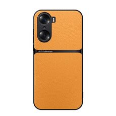 Per Honor 60 Pro Custodia per telefono antiurto magnetica in pelle Litchi con copertura completa (giallo)