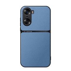 Per Honor 60 Pro Custodia per telefono antiurto magnetica in pelle Litchi con copertura completa (blu)