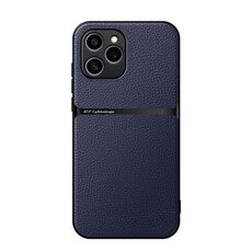 Per Honor 60 SE Custodia per telefono antiurto magnetica in pelle Litchi con copertura completa (blu navy)