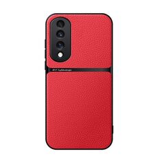 Per Honor 70 Pro Custodia per telefono antiurto magnetica in pelle Litchi con copertura completa (rossa)