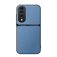 Per Honor 70 Pro Custodia per telefono antiurto magnetica in pelle Litchi con copertura completa (blu)