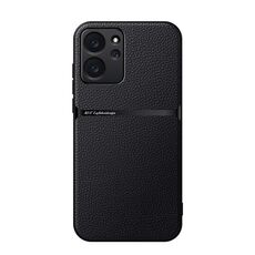 Per Honor 80 SE Custodia per telefono antiurto magnetica in pelle Litchi con copertura completa (nera)