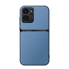 Per Honor 80 SE Custodia per telefono antiurto magnetica in pelle Litchi con copertura completa (blu)