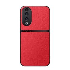 Per Honor 90 Custodia per telefono antiurto magnetica in pelle Litchi con copertura completa (rossa)