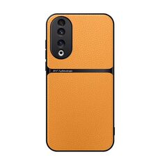 Per Honor 90 Custodia per telefono antiurto magnetica in pelle Litchi con copertura completa (giallo)