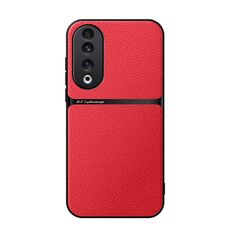 Per Honor 90 Pro Custodia per telefono antiurto magnetica in pelle Litchi con copertura completa (rossa)
