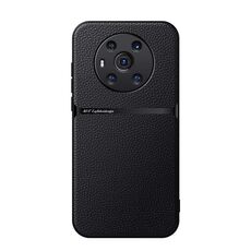 Custodia per telefono antiurto magnetica a copertura totale in pelle Litchi per Honor Magic3 (nera)