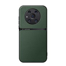Custodia per telefono antiurto magnetica a copertura totale in pelle Litchi per Honor Magic3 (verde)