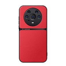 Custodia per telefono antiurto magnetica a copertura totale in pelle litchi per Honor Magic3 Pro (rossa)