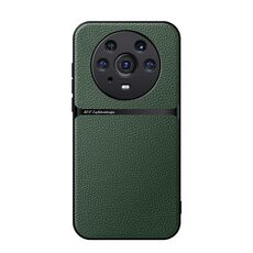 Custodia per telefono antiurto magnetica a copertura totale in pelle Litchi per Honor Magic3 Pro (verde)