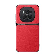 Per Honor Magic6 Pro Custodia per telefono antiurto magnetica in pelle Litchi con copertura completa (rossa)