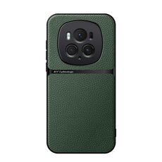 Per Honor Magic6 Pro Custodia per telefono antiurto magnetica in pelle Litchi con copertura completa (verde)